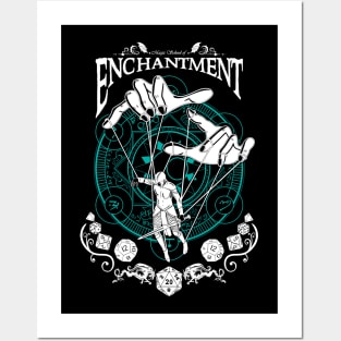 Enchantment - D&D Magic School Series: White Text T-Shirt Posters and Art